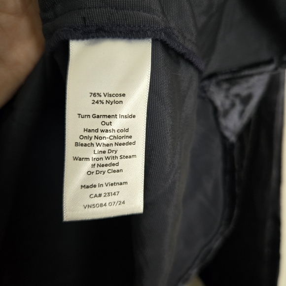 Talbots Midnight Blue Crushed Velvet Holiday Longsleeve Blouse - Picture 4 of 5